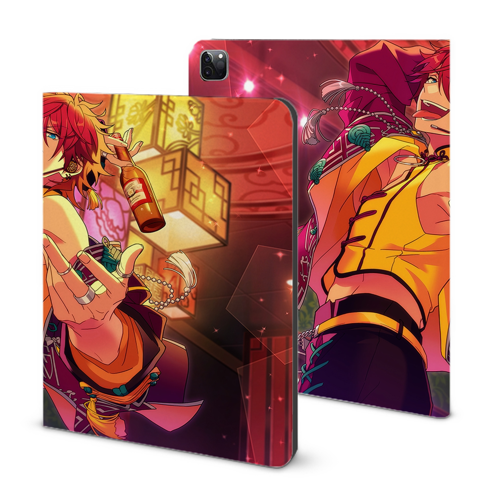 （画像用） あんさんぶるスターズ! Ensemble Stars IPad ケース ブック型 PUレザー TPU 耐衝撃 軽量 薄型 ペン収納なし 全面保護 IPad 各モデル対応